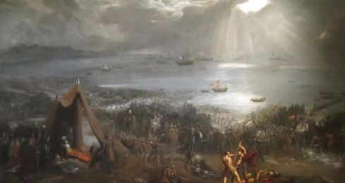 A painting of the Battle of Clontarf by Hugh Frazer (1826)
