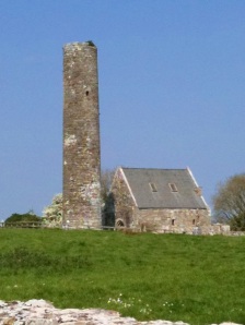 The Round Tower and one of the Churches on Holy Island.